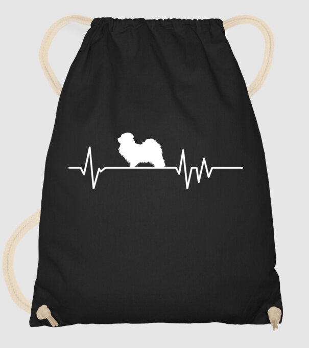 Heartbeat silueta Havanez model negru pe tricou