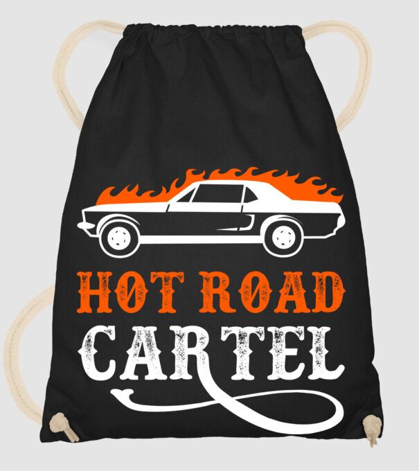 Hot road cartel model negru pe tricou