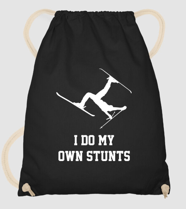 I do my own stunts model negru pe tricou