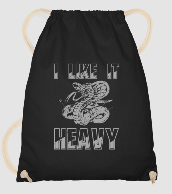 I like it heavy model negru pe tricou
