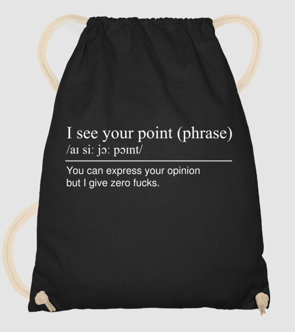 I see your point model negru pe tricou