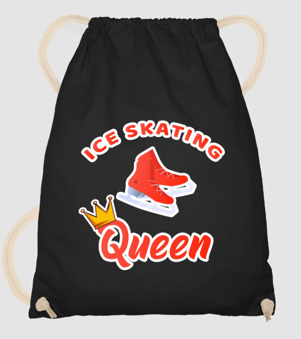 Ice skatin Queen model negru pe tricou