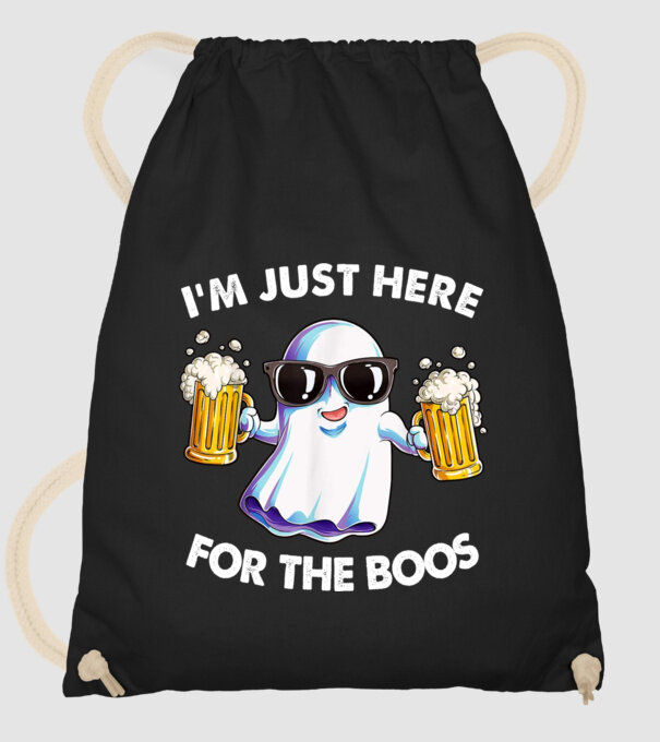 Im just here for the boos model negru pe tricou