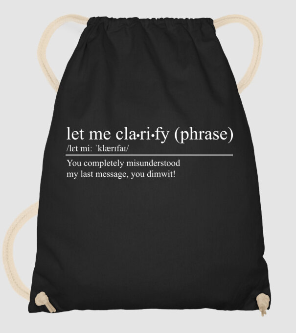 Let me clarify model negru pe tricou