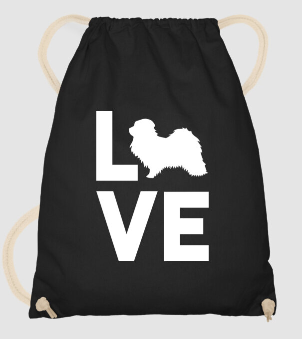 LOVE Havanese model negru pe tricou