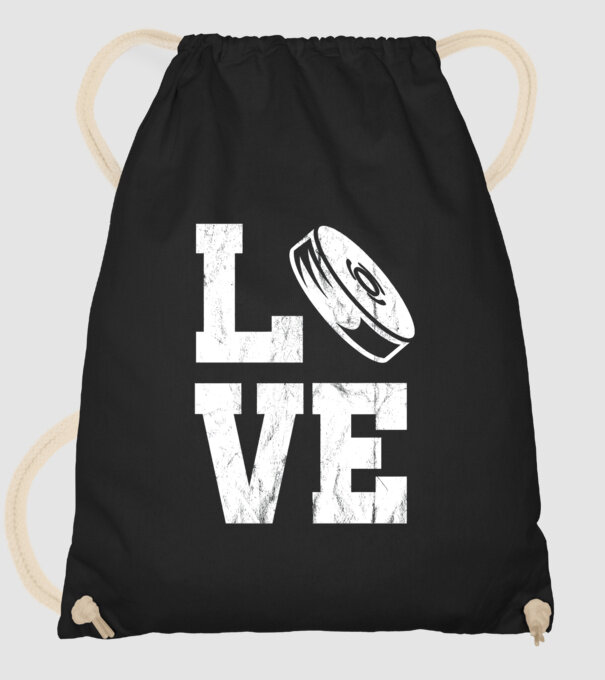 Love hockey model negru pe tricou