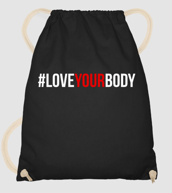Love Your Body - Iubește-ți corpul model negru pe tricou