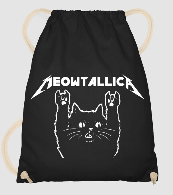 Meowtalica model negru pe tricou