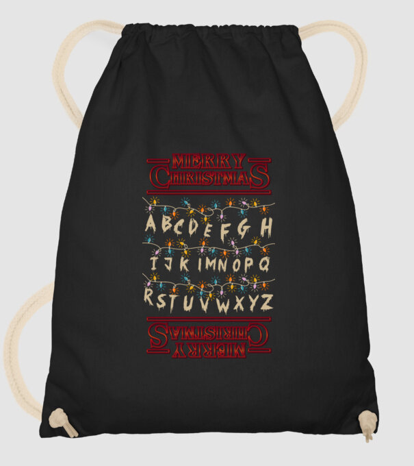 Merry Stranger Christmas model negru pe tricou