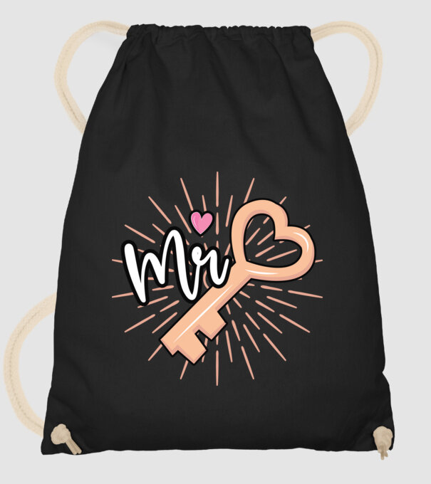 Mr key to the heart model negru pe tricou