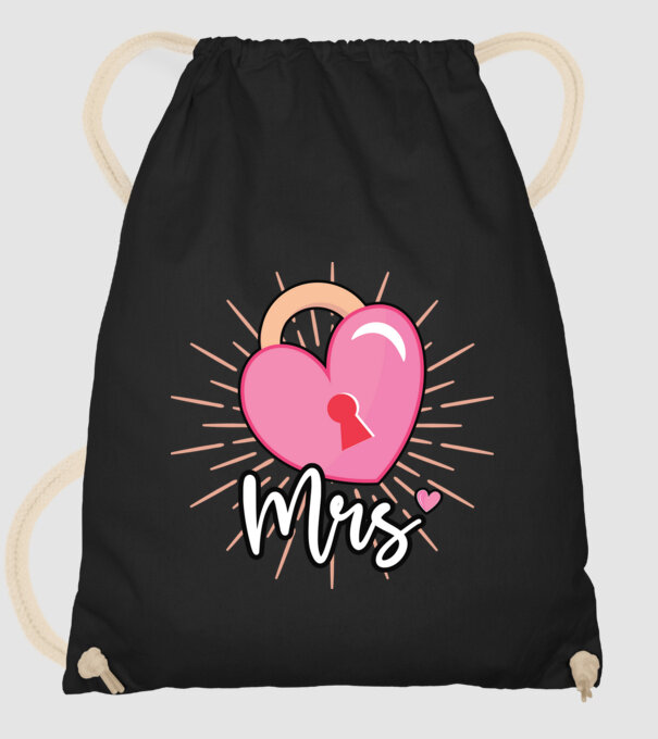 Mrs key to the heart model negru pe tricou