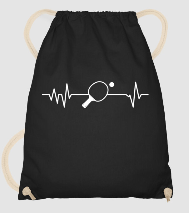 Ping pong ekg model negru pe tricou