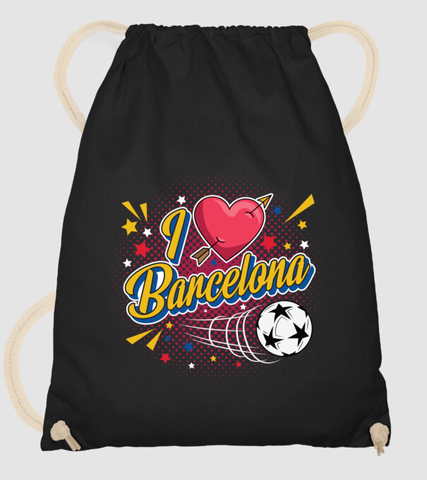 Popart Barcelona model negru pe tricou
