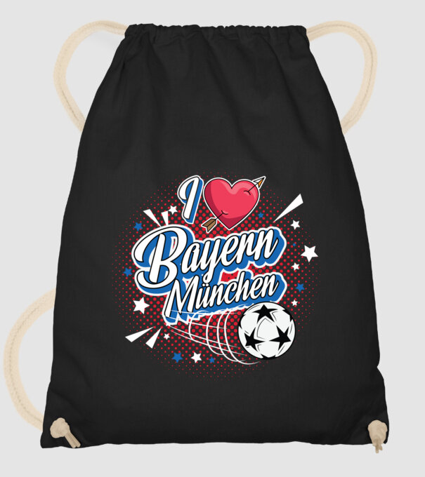 Popart Bayern model negru pe tricou