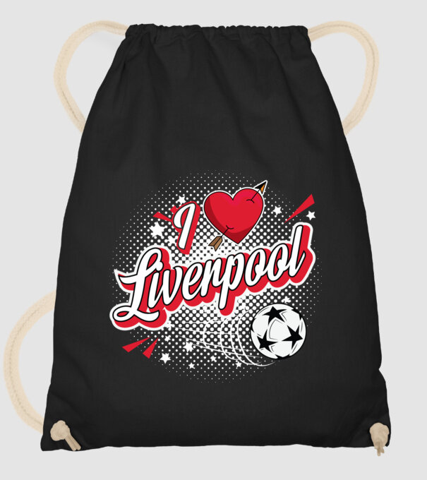 Popart Liverpool model negru pe tricou