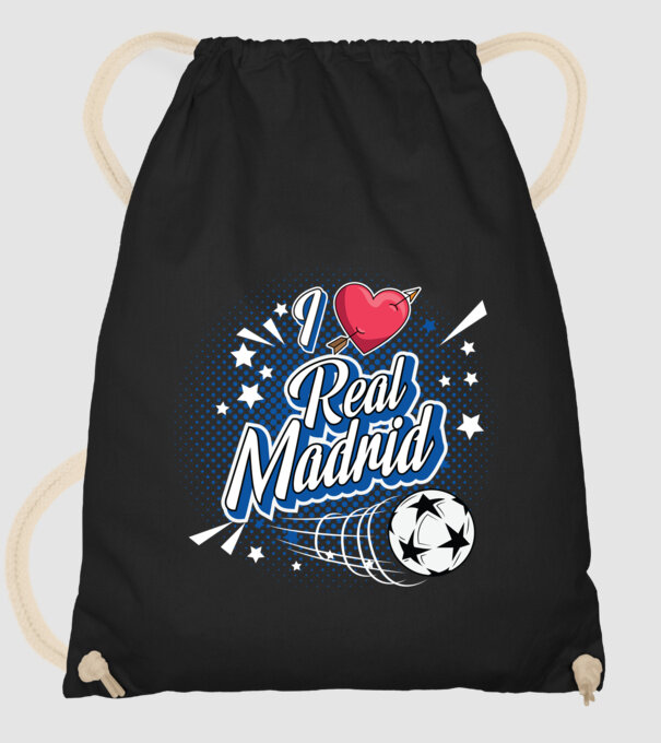 Popart RealMadrid model negru pe tricou