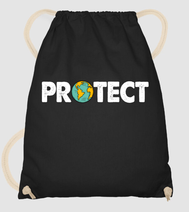 Protect earth model negru pe tricou