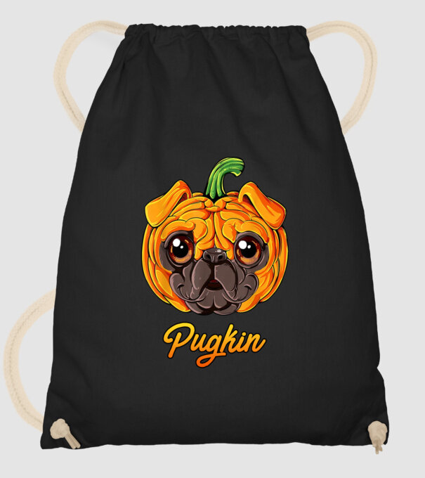Pugkin model negru pe tricou