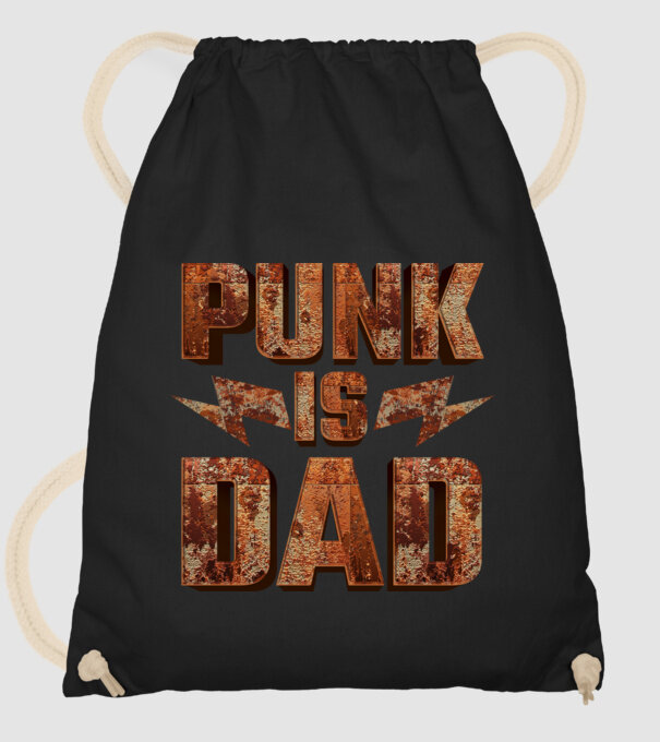 PUNK IS DAD model negru pe tricou
