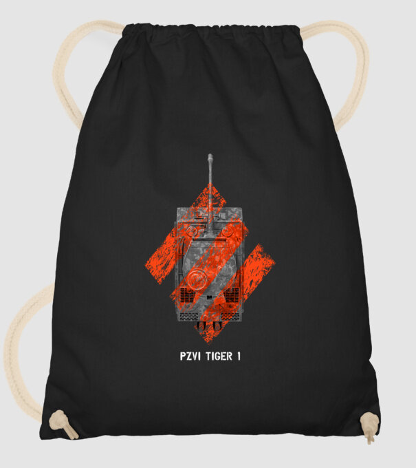 PZVI Tiger 1 heavy wot class model negru pe tricou