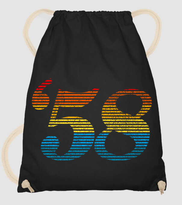 Retro Birthday 1958 model negru pe tricou