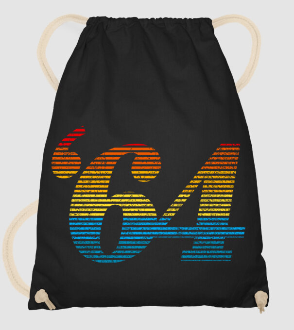 Retro Birthday 1964 model negru pe tricou