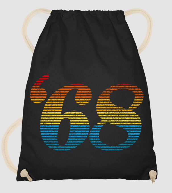 Retro Birthday 1968 model negru pe tricou