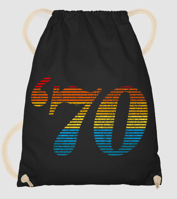 Retro Birthday 1970 model negru pe tricou