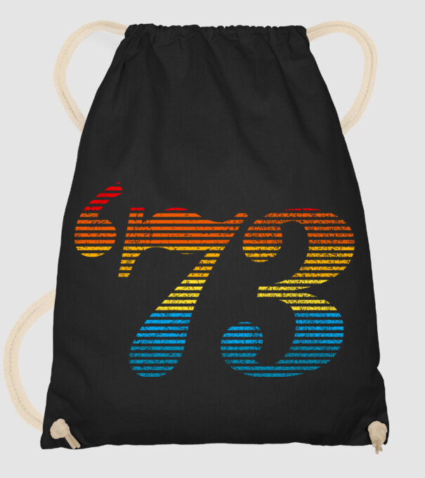 Retro Birthday 1973 model negru pe tricou