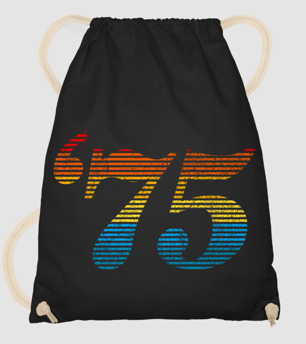 Retro Birthday 1975 model negru pe tricou