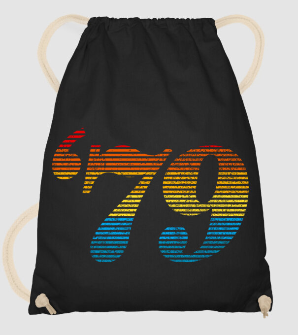 Retro Birthday 1979 model negru pe tricou