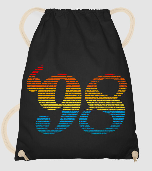 Retro Birthday 1998 model negru pe tricou