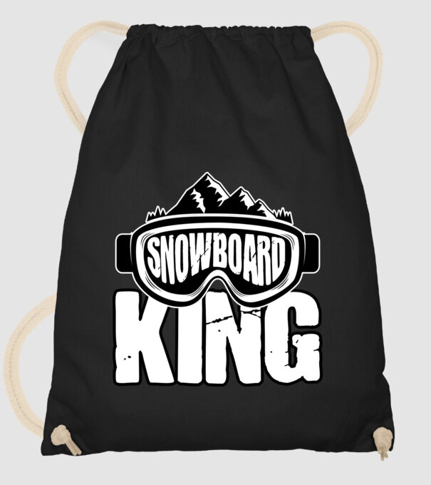 Snowboard king 01 model negru pe tricou