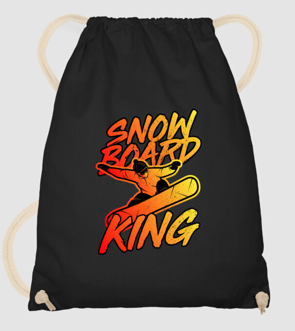 snowboard king model negru pe tricou