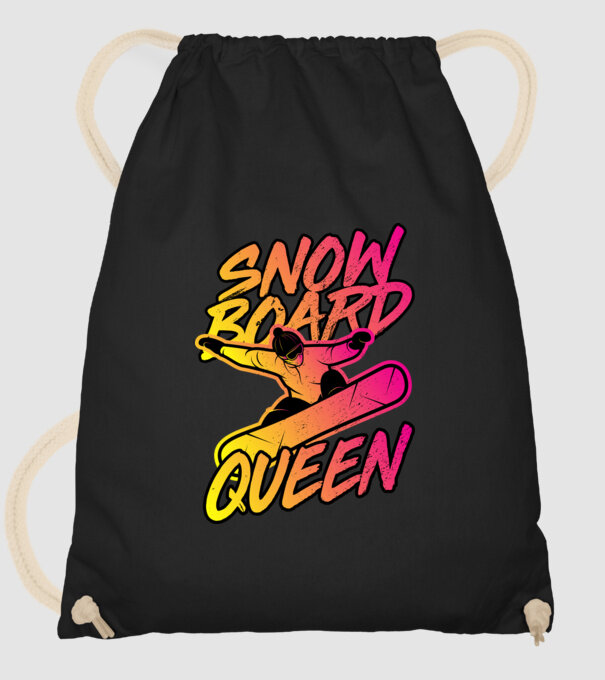 snowboard queen model negru pe tricou