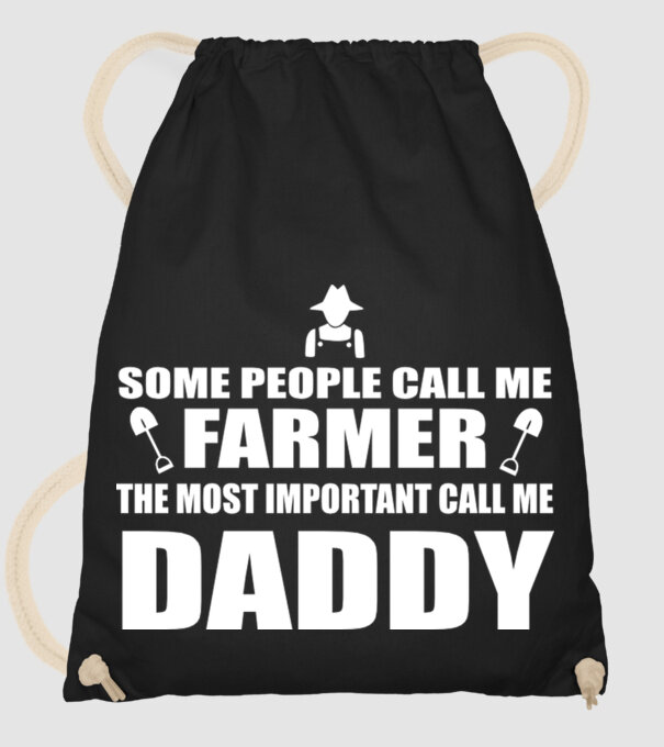 Some people call me farmer pentru Tata model negru pe tricou