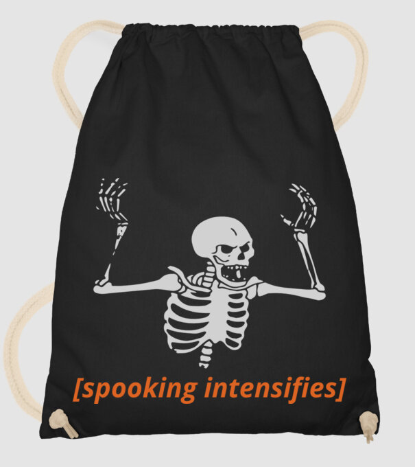 Spooking intensifies model negru pe tricou