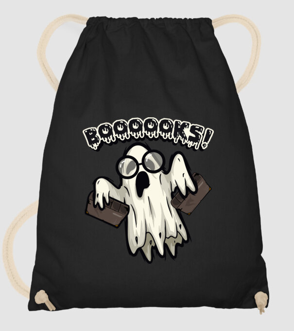 Spooky boookworm model negru pe tricou