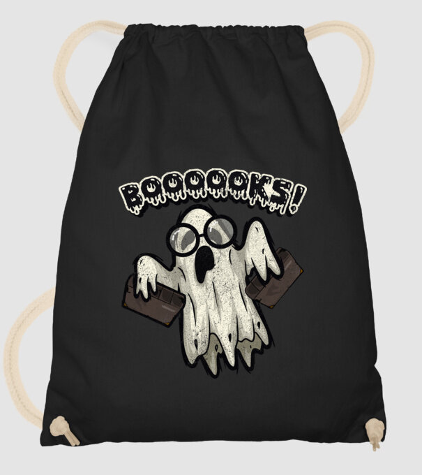 Spooky booookworm model negru pe tricou