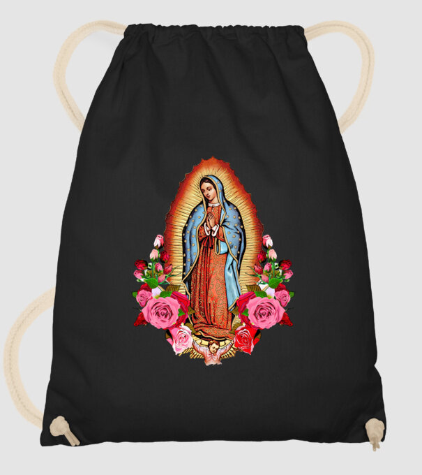 Fecioara Maria model negru pe tricou