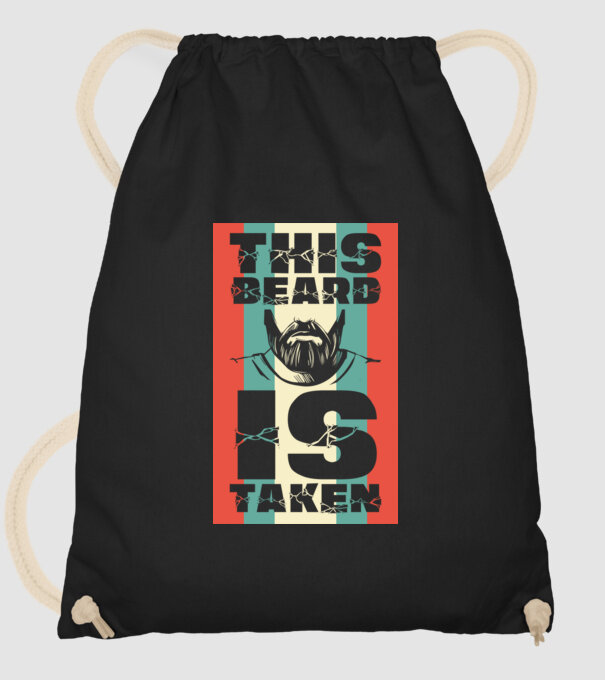 This beard is taken Retro model negru pe tricou