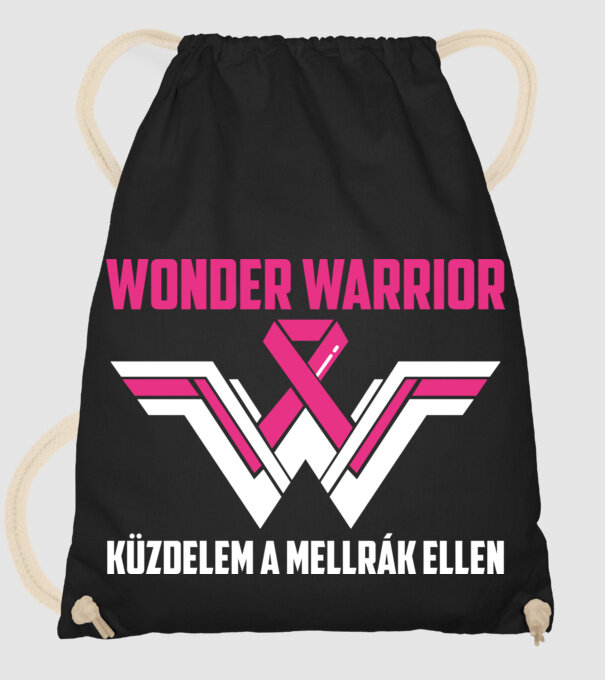 WONDER WARRIOR model negru pe tricou