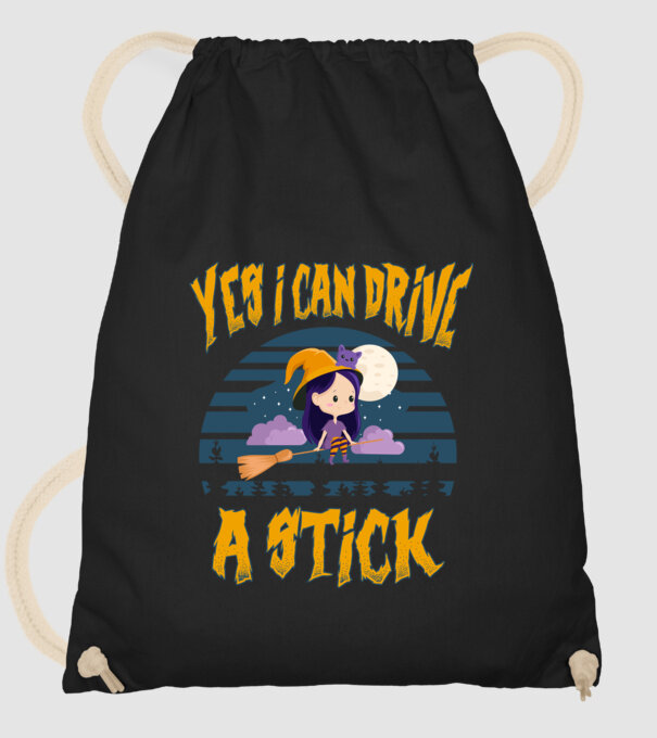 Yes, i can drive a stick model negru pe tricou