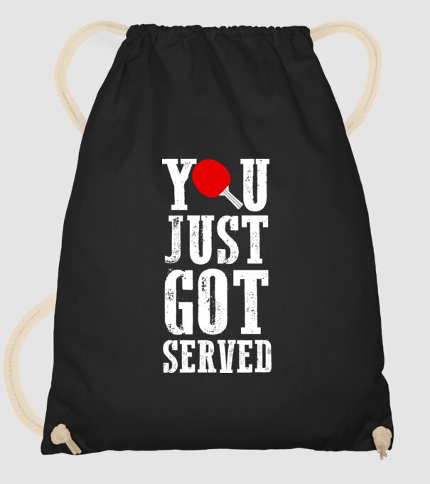 You just got served model negru pe tricou