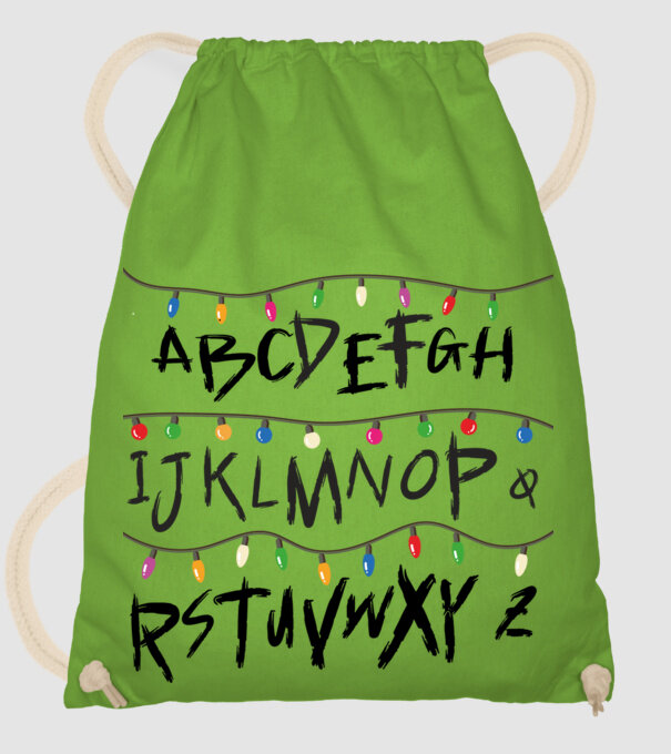 abcdef stanger things model verde de măr pe tricou