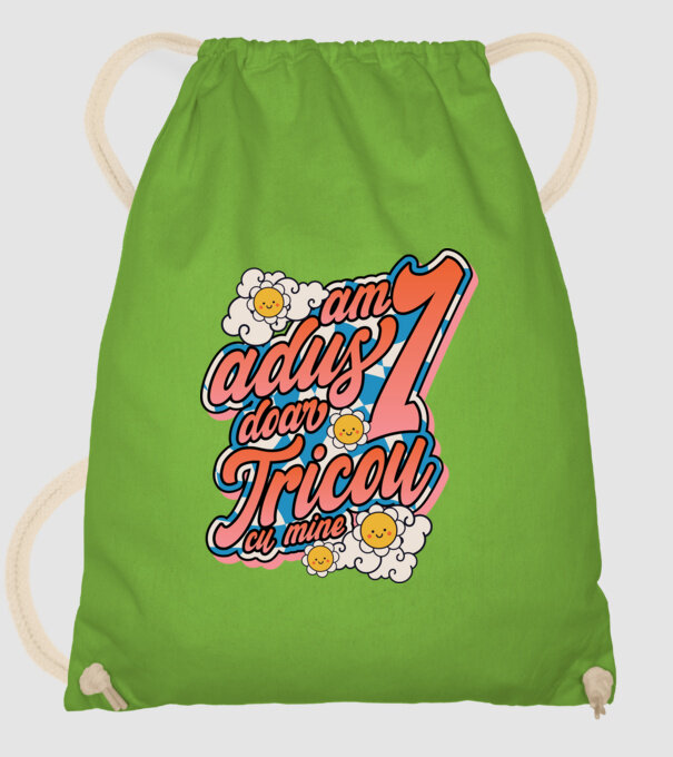 Am adus doar un tricou cu mine! model verde de măr pe tricou