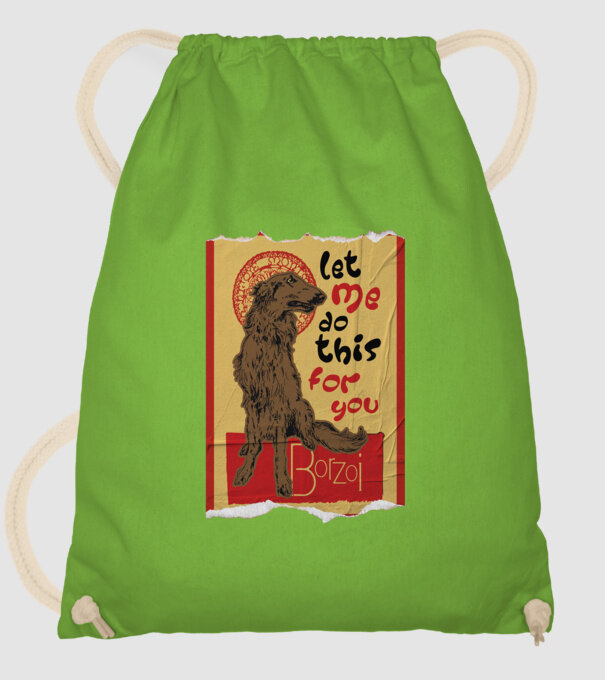 BORZOI retro poster chat noir poster texture model verde de măr pe tricou