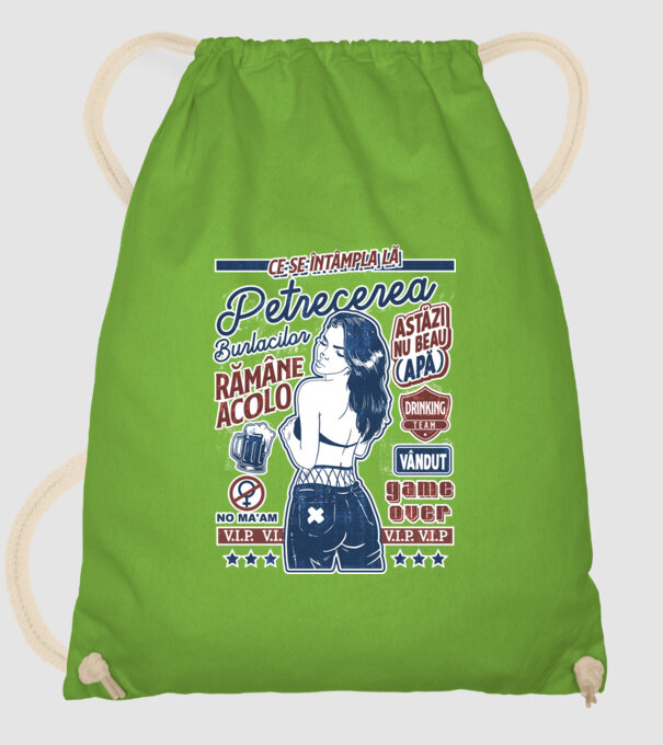 ce se întâmplă la - petrecerea burlacilor - rămâne - acolo - astăzi nu beau apă - vândut model verde de măr pe tricou