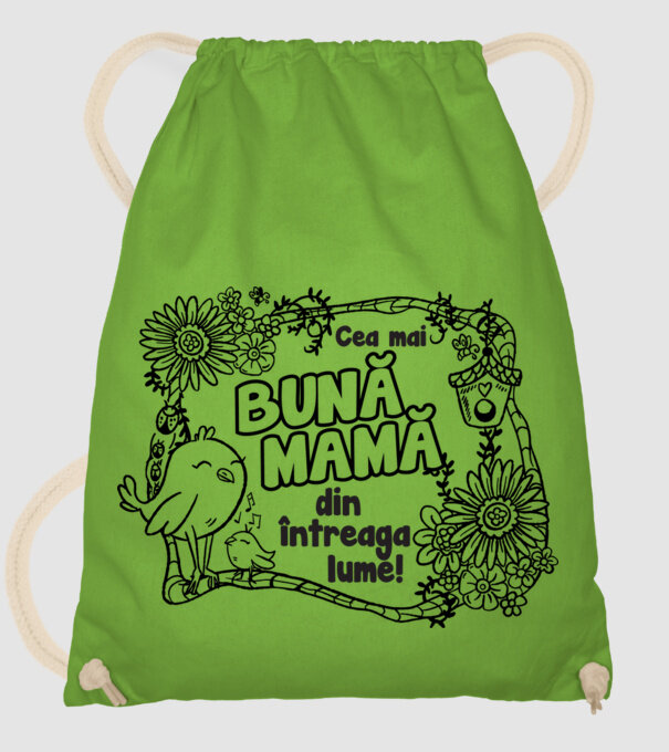Cea mai bună mamă din întreaga lume! model verde de măr pe tricou