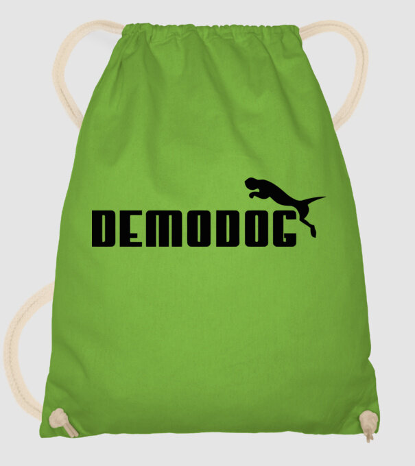 demodog logo black model verde de măr pe tricou
